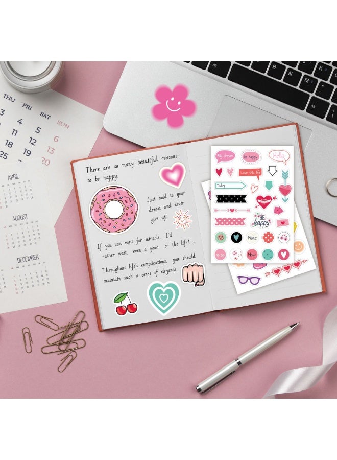 Capstro Cute Cartoon Sticker Pack for Kids – 6 Sheets Decorative Stickers with 100+ Patterns for Creative Play, Journals, Crafts & Screen-Free Fun - Image 4